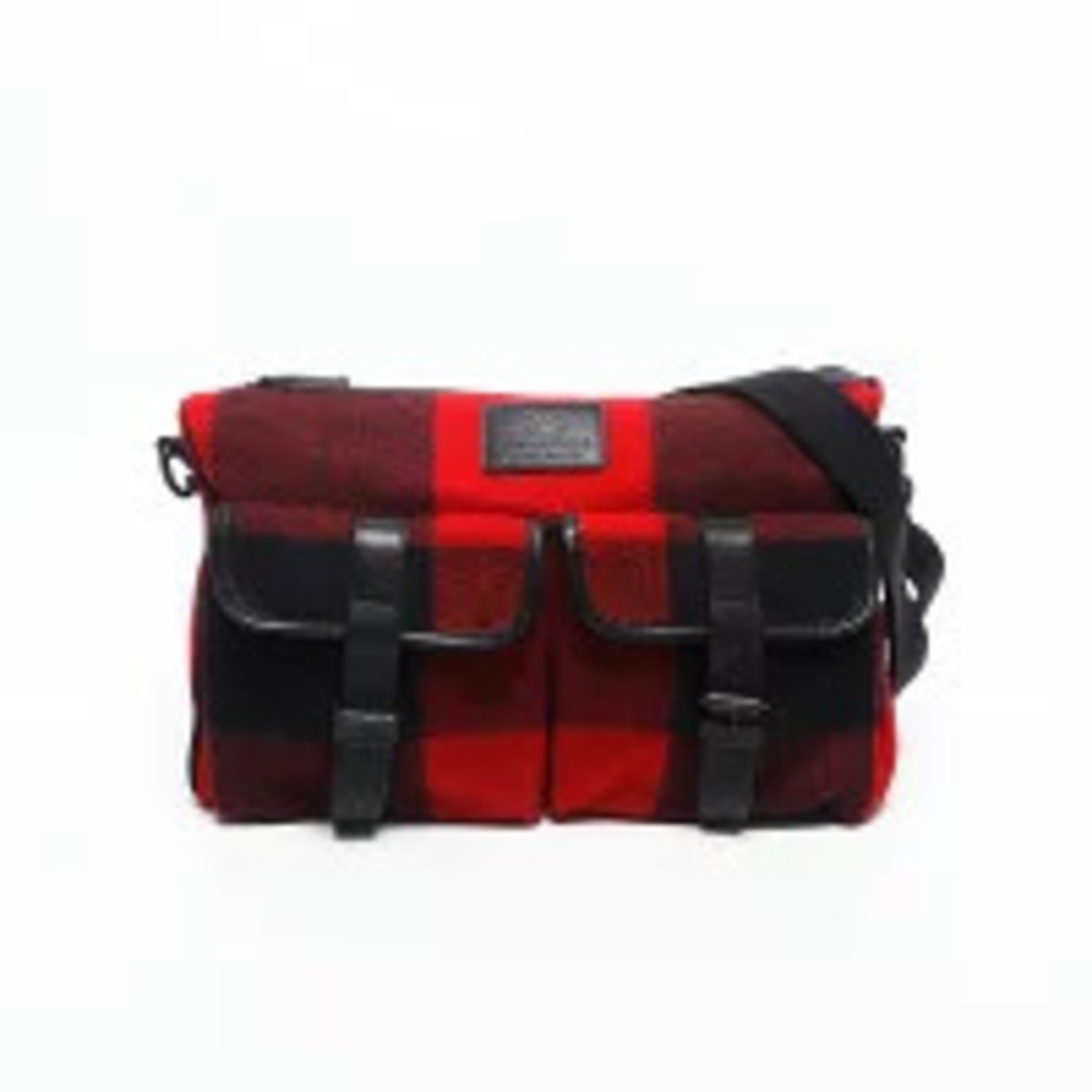 Burberry bag Check shoulder red Nova wool